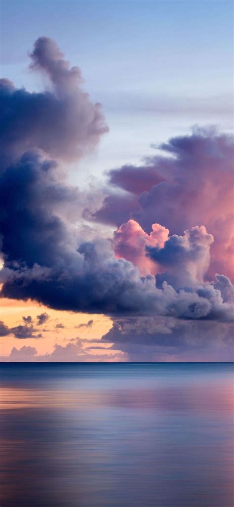 Nature Clouds Over The Sea Body Of Water Calm Sky 1125x2436