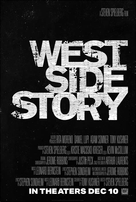 West Side Story 2021 Original Movie Poster Art Of The Movies