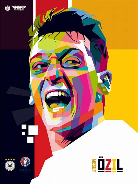 Mesut Ozil Wpap Pop Art Portraits Soccer Art
