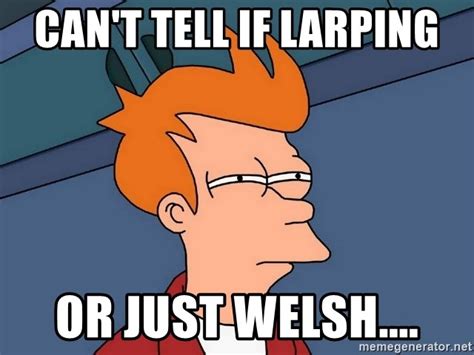 Can T Tell If LARPing Or Just Welsh Futurama Fry Meme Generator