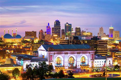 Kc Skyline Kansas City Downtown And Union Station Photograph By