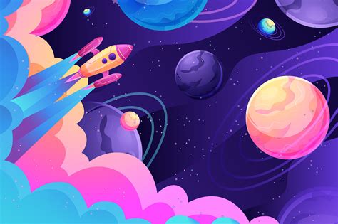 Space Illustrations Collection On Behance