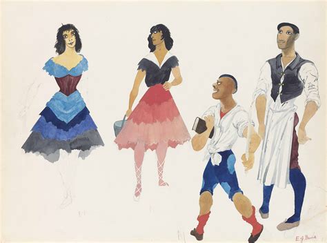 Edward Burra (1905-1976) , Costume design for Carmen | Christie's