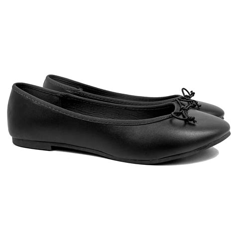 Ex Store Ladies Womens Flat Ballerina Ballet Pumps Shoes Size 4 5 6 7 8