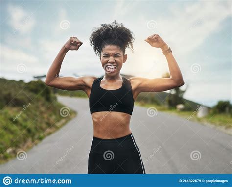 Im Fit And Fierce Cropped Portrait Of An Attractive Young Sportswoman