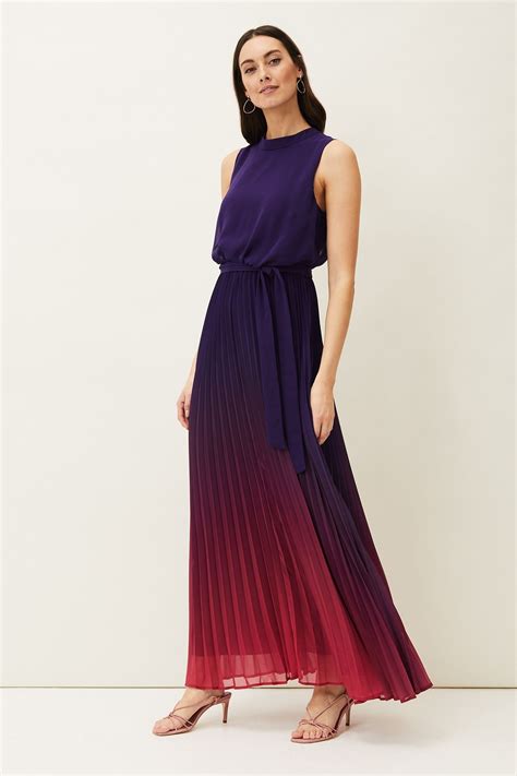 buy phase eight purple lily dip dye pleated dress from next ireland