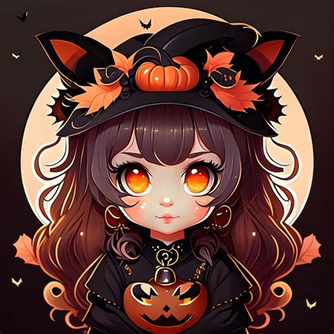 Premium Ai Image Kawaii Girl Halloween