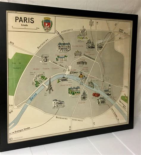 Vintage Paris Metro Area Map Print By Imprimerie Georges Lang Nicely