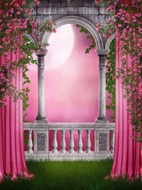 5x7ft Pink Fairytale Photography Backdrop Prop Photo Background