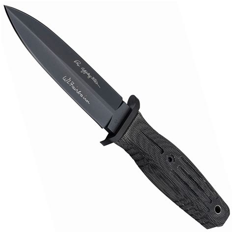 Boker Classic Applegate Fairbairn 45 Fixed Blade Knife Black Blade
