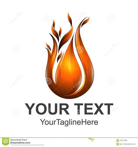Fire Logo Template 3d Logo Template Easy To Edit Change Size Color