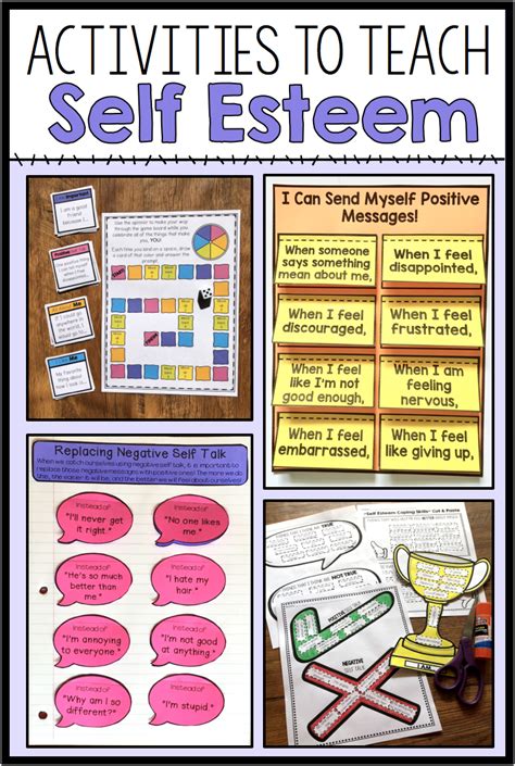 Self Esteem Activities Bundle For Positive Thinking And Building