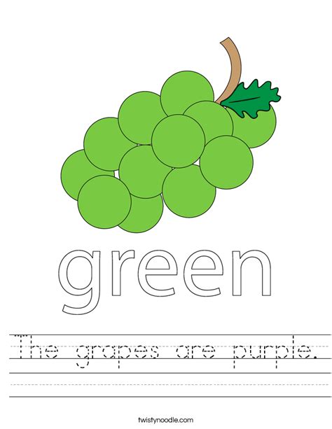 The Grapes Are Purple Worksheet Twisty Noodle