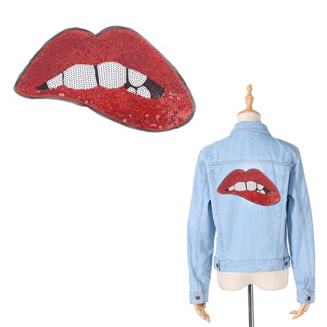 Buy Xc Shine Sex Sequin Lips Patch For Clothes Sew On