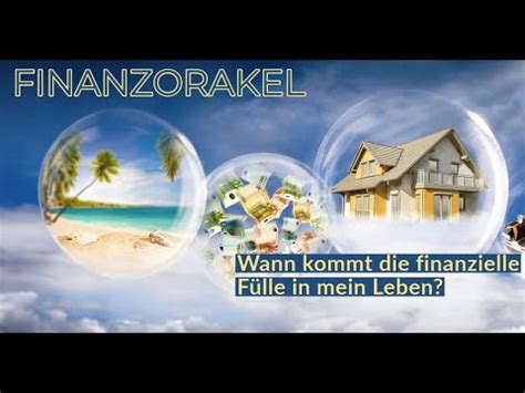 Damit kannst du dann nachsehen, wann es bei dir eintrifft. Wann kommt meine finanzielle Fülle? - Finanzorakel - YouTube
