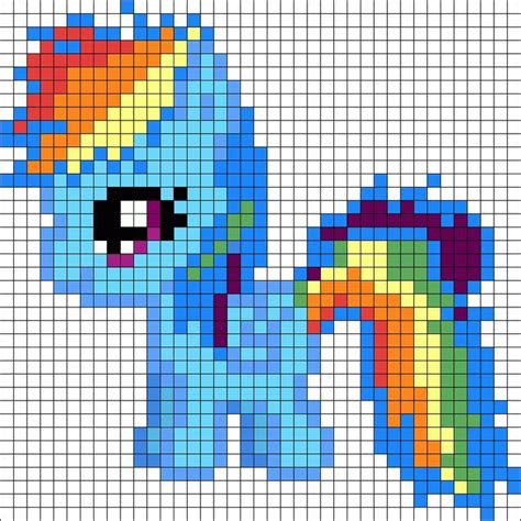 My Little Pony Minecraft Pixel Art Grid Crafts Pony Bead Patterns