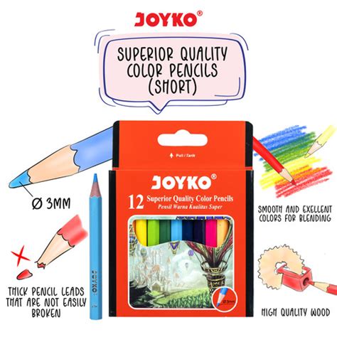 Jual Color Pencils Pensil Warna Joyko Cp 102 12 Warna Jakarta Utara