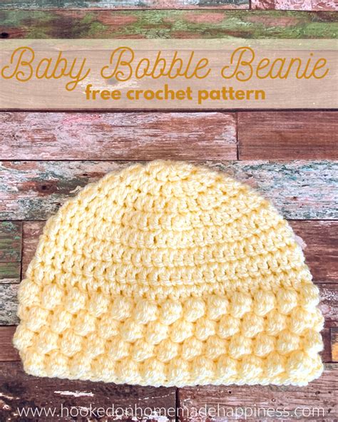 Baby Bobble Beanie Crochet Pattern Cal For A Cause Hooked On