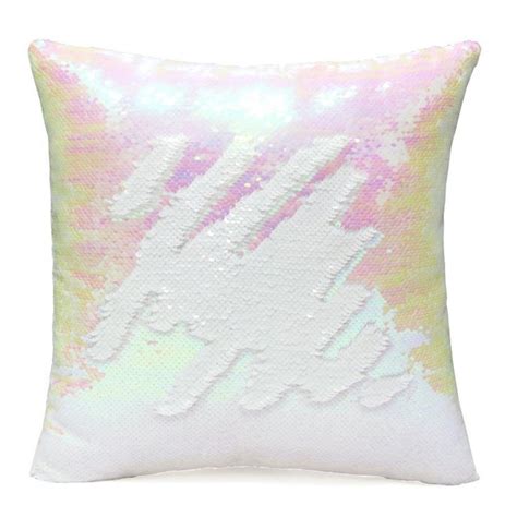 Tayyakoushi Sequin Pillow Case Reversible Cushion Cover Change Color