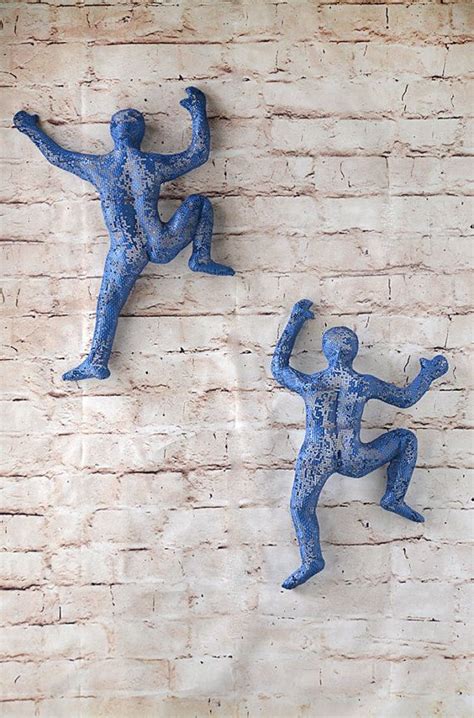 Shop target for wall art you will love at great low prices. SET of 2 Climbing men Metal wall sculpture, wall decor, Metal art, rock climber, sports decor ...
