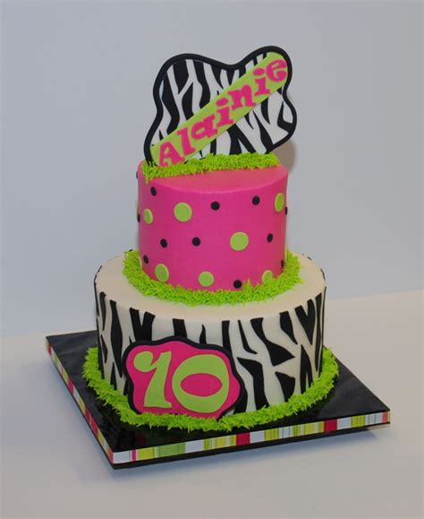 Funky Zebra Birthday Cake