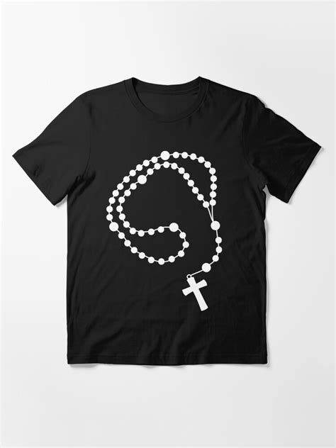 Rosary Cross Silhouette T Shirt For Sale By Christianity Redbubble