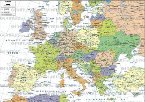 Europe Map With Cities Printable Printable Maps