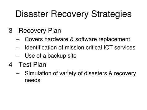 Ppt Disaster Recovery Strategies And Criteria For Evaluation Of