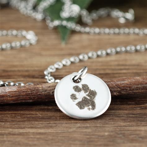 Actual Dog Paw Necklace Actual Paw Print Necklace Footprint Jewelry