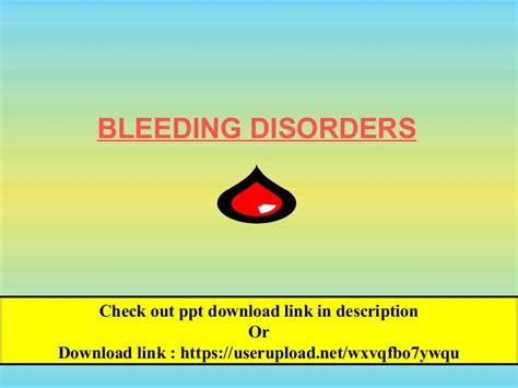 Bleeding Disorders Causes Types And Diagnosis