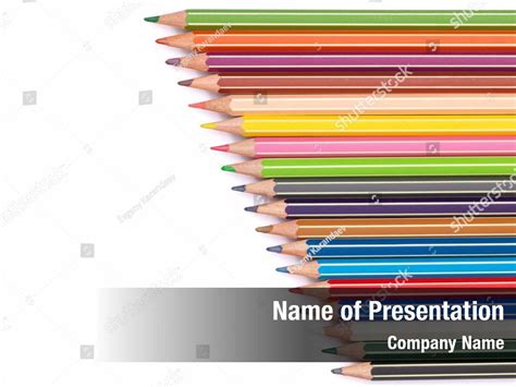 Colorful Pencils With Copyspace Powerpoint Template Colorful Pencils