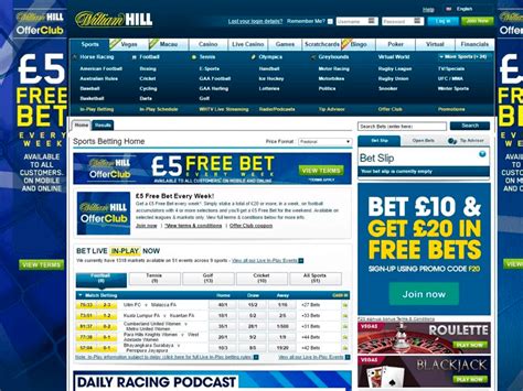 Get sports previews, odds and sportsbook info right here. William Hill Sportsbook Review 2021 - Get £20 In FREE Bets!