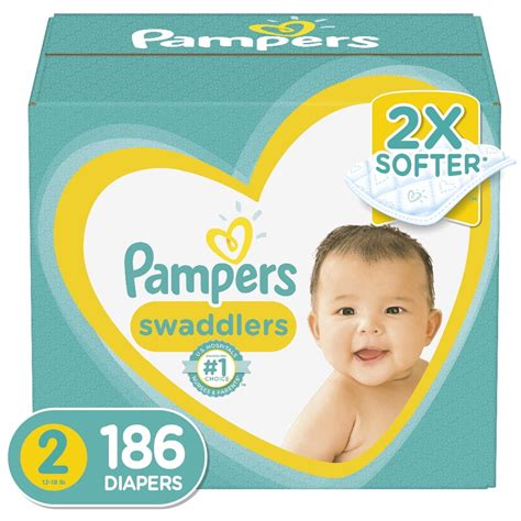Pampers Swaddlers Diapers Soft And Absorbent Size 2 186 Ct Walmart