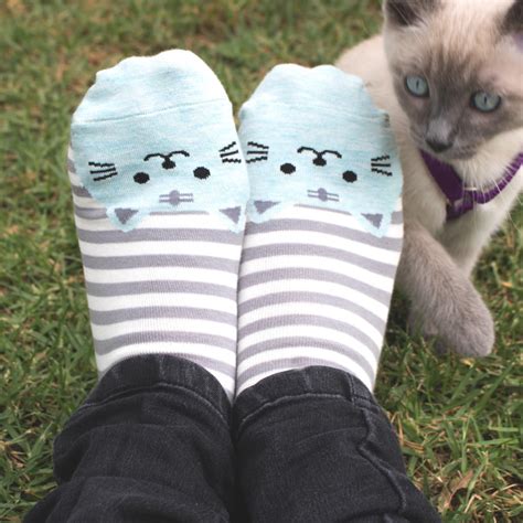 Socks With Cats Face On Them Cat Meme Stock Pictures And Photos