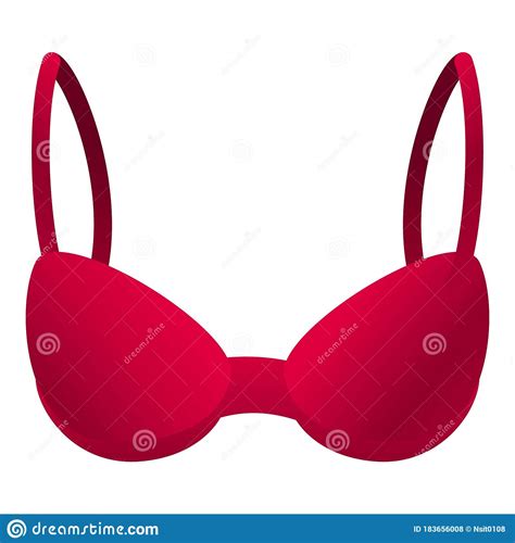red bra icon cartoon style stock vector illustration of female brassiere 183656008