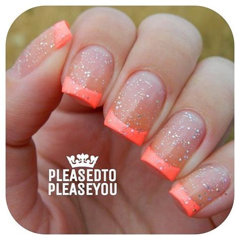 Image Result For French Tip Nails Coral Gel Nails French French Tip