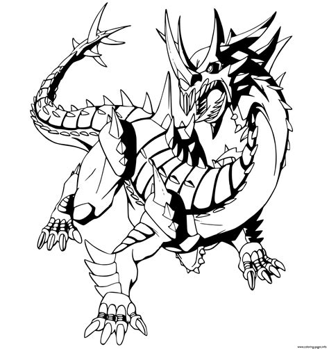 Trox Bakugan Dragon Coloring Page Printable