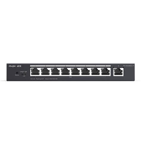 Switch De Retea PoE Ruijie Reyee RG ES209GC P Gigabit 8xPOE 1xUplink