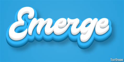 Emerge Text Effect And Logo Design Word Textstudio