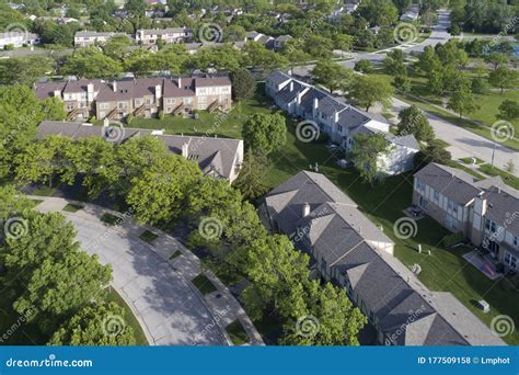 Suburban Townhouse Development Aerial Stock Photo Image Of Plan Roof