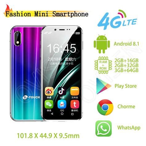 Pocket Mini Mobile Phone K Touch I9 Android 81 Metal Frame 346 Inch