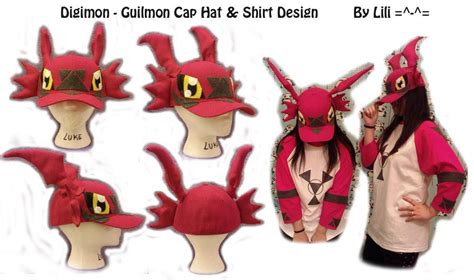 Guilmon Hat And Shirt Cosplay By Lilineko On Deviantart Fleece Hats