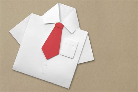 How to make your own origami shirt and tie? Origami Tie Instructions
