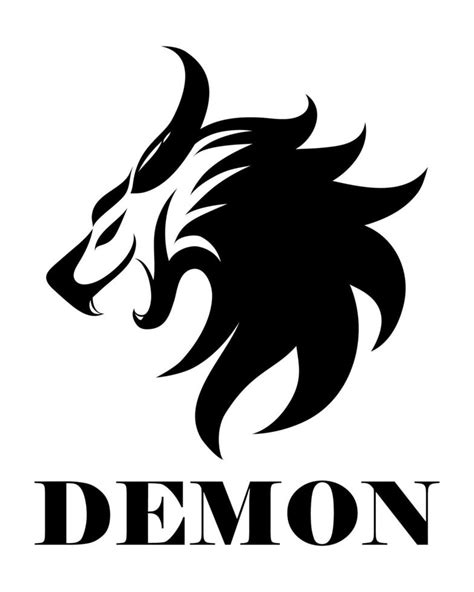 Black Logo Vector Of A Demon Eps 10 2174150 Vector Art At Vecteezy