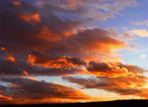 Sunset Sky Clouds Cirrocumulus Clouds Seen In A Sunset Sky Stock