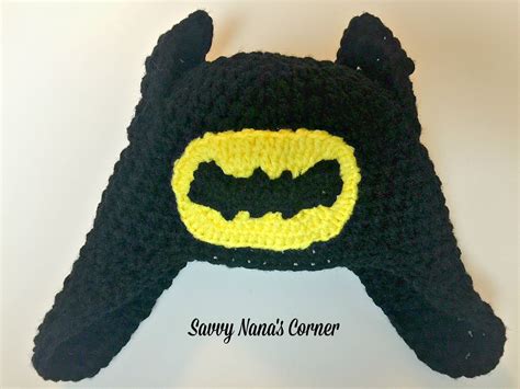 Batman Hat Free Pattern Savvy Nana Crochet Batman Crochet