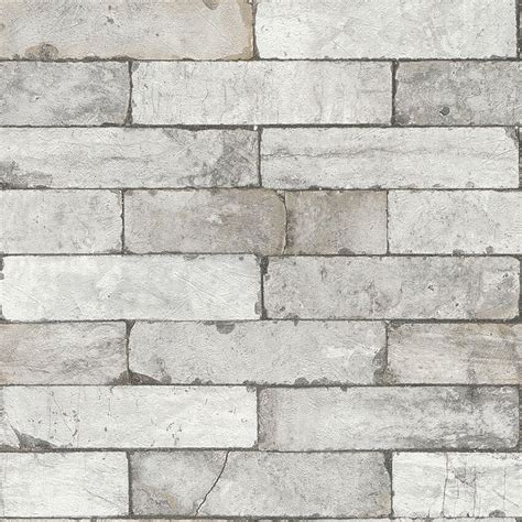 Brick Effect By Albany Grey 446302 In 2019 Brick Wallpaper Faux