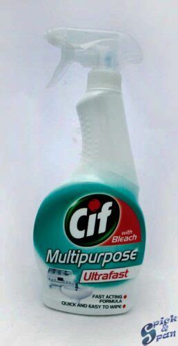 Cif With Bleach Multipurpose Ultrafast Spray Spick And Span Store