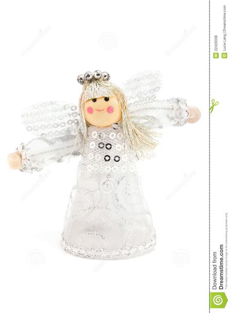 Silver Christmas Angel Decoration Stock Photo Image Of Angel