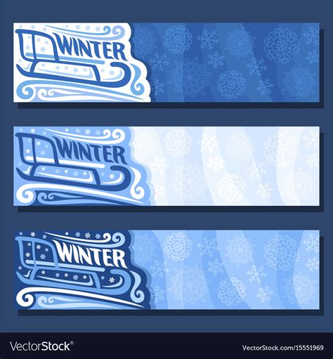 Banners For Winter Season Royalty Free Vector Image
